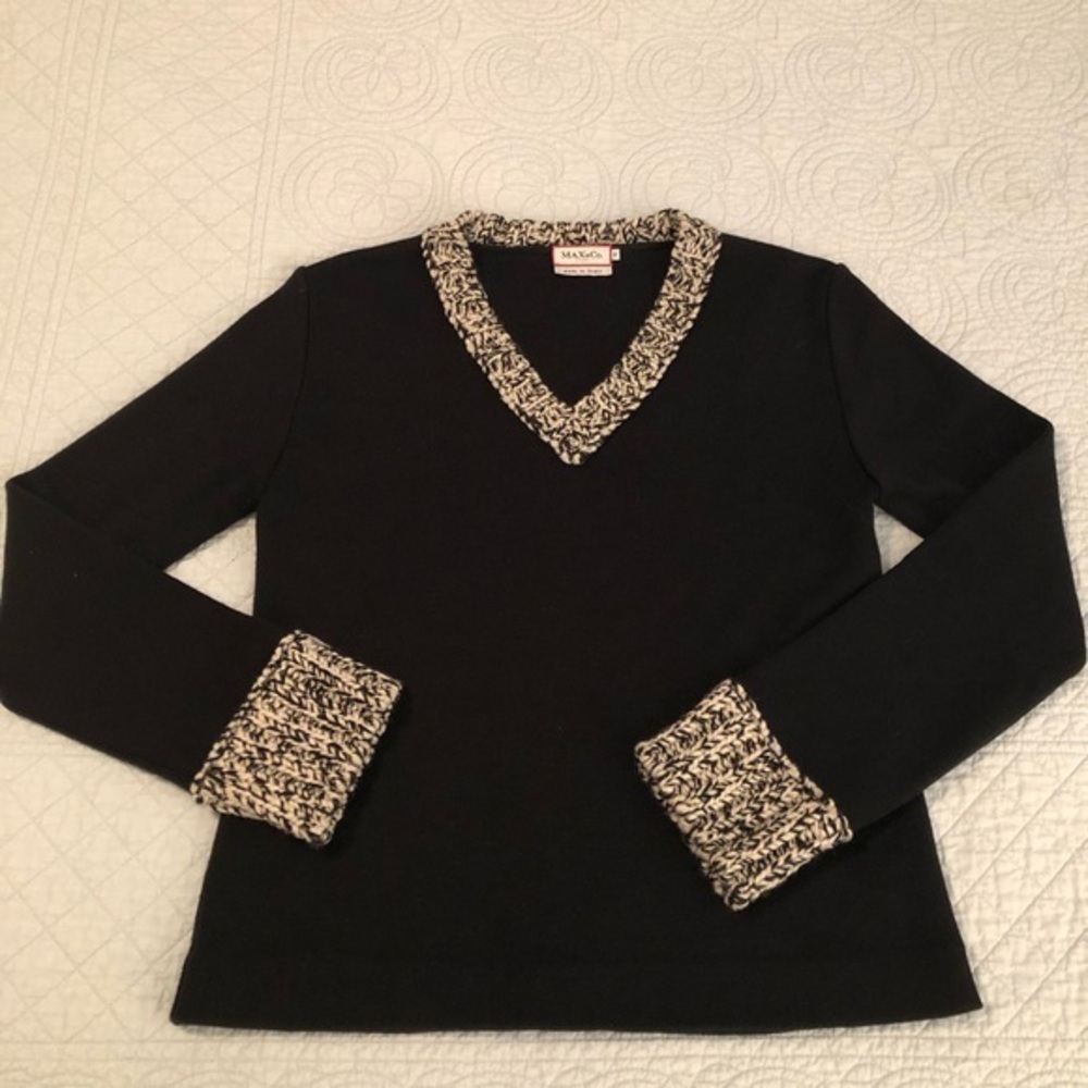 Max & Co Tricot by Max Mara wool blend black sweater. size medium